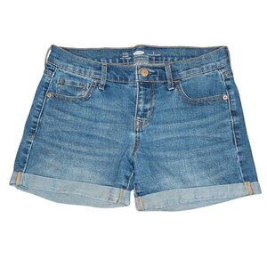 Old Navy Women's Fitted Stretch Blue Jean Shorts – Size 2, Regular Fit